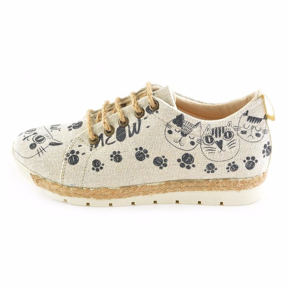 Goby Shoes - Meow Black Cat Sneakers - Picture 4 of 6